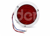 PLAFON ROJO 30 LEDS 4 CABLES, LUZ FIJA/ESTROBO, 12V/24V 3.25W (PIEZA) EN144R IMPORTACION