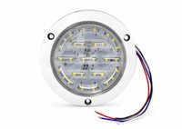 PLAFON BLANCO 30 LEDS 4 CABLES, LUZ FIJA/ESTROBO, 12V/24V 3.04W (PIEZA) EN144B IMPORTACION