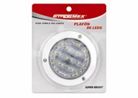 PLAFON BLANCO 30 LEDS 4 CABLES, LUZ FIJA/ESTROBO, 12V/24V 3.04W (PIEZA) EN144B IMPORTACION