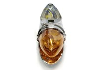PLAFON AMBAR 15 LEDS 12V/24V LUZ ALTA/BAJA ESTROBO (PIEZA) RL-S231 IMPORTACION