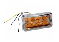 PLAFON AMBAR 15 LEDS 12V/24V FIJO/ESTROBO 3 CABLES (PIEZA) RL-S228 IMPORTACION