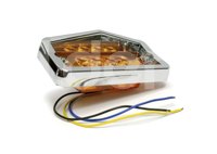 PLAFON AMBAR 15 LEDS 12V/24V FIJO/ESTROBO 3 CABLES (PIEZA) RL-S228 IMPORTACION