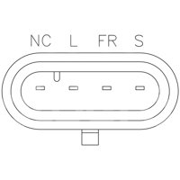 REGULADOR DELCO 22SI QUADRAMONT CONECTOR OVAL C4500, C6000; CATERPILLAR 12V IR/EF 4 TERMINALES (S-F-L-P) D907 TRANSPO