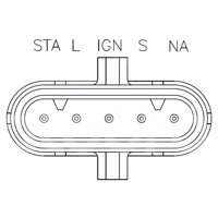 REGULADOR MITSUBISHI 100A 24V IR/IF 5 TERMINALES (W(STA)-L-15(ING)-S-NA) IM688 TRANSPO