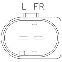 REGULADOR VOLKWAGEN JETTA A4, POLO, LUPO; AUDI; SEAT IBIZA, CORDOBA SISTEMA: VALEO 12V IR/IF 2 TERMINALES (L-FR) M521 TRANSPO