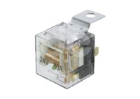 RELEVADOR UNIVERSAL 24V TRANSPARENTE LEDS 5 TERMINALES 30A RELAY IMPORTACION
