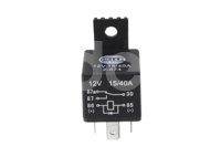RELEVADOR UNIVERSAL HELLA 12V 15A (CARGA CAPACITIVA) / 40A (CARGA INDUCTIVA) CON DIODO SUPRESION, 5 TERMINALES 933332277, 2-074, 933332627, 4RD 933 332 277 RELAY HELLA