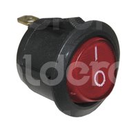 SWITCH TECLA ILUMINADO ROJO REDONDO BHA002