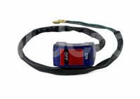 SWITCH APAGADOR MOTOCICLETA UNIVERSAL 2 CABLES AZUL BOT-3242-5001A QUMO