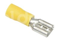 TERMINAL HEMBRA CON AISLANTE AMARILLA F-250YC