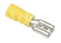 TERMINAL HEMBRA CON AISLANTE AMARILLA F-250YC IMPORTACION