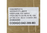 MOTOVENTILADOR HYUNDAI TUCSON L4 2.0L 2015-2016, KIA SPORTAGE L4 2.0L 2015-2016 (MOTOR, ASPAS Y TOLVA) 1130 IMPORTACION