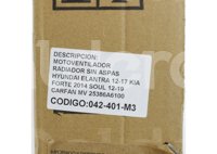 MOTOVENTILADOR HYUNDAI ELANTRA L4 2012-2014; KIA SOUL L4 2016-2019 (MOTOR, ASPAS Y TOLVA) 1082 IMPORTACION