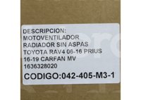 MOTOVENTILADOR TOYOTA RAV4 L4 2.5L 2006-2016 (MOTOR, ASPAS Y TOLVA) 1893 IMPORTACION