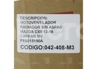 MOTOVENTILADOR MAZDA CX-5 L4 2013-2016 (MOTOR, ASPAS Y TOLVA) 1630A IMPORTACION