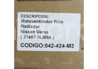 MOTOVENTILADOR NISSAN MARCH L4 1.6L 2011-2018, ROGUE (S35) L4 2.5L 2010-2014, SENTRA L4 1.8L 2013-2019, VERSA L4 1.6L 2015-2018, X-TRAIL (T31) L4 2.5L 2010-2018 (MOTOR, ASPAS Y TOLVA) 2061BA IMPORTACION