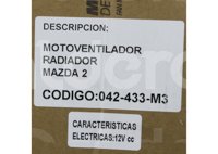 MOTOVENTILADOR MAZDA 2 L4 1.5L 2011-2014 (MOTOR, ASPAS Y TOLVA) 1623A IMPORTACION
