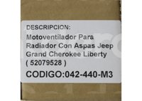 MOTOVENTILADOR JEEP GRAND CHEROKEE 1999-2003, LIBERTY V6 3.7L 2002-2003 (MOTOR Y ASPAS) 3215 IMPORTACION