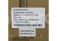 MOTOVENTILADOR FORD COURIER L4 1.6L 2001-2009, KA L4 1.6L 2001-2006 (CON AIRE ACONDICIONADO) (MOTOR, ASPAS Y TOLVA) 2401 IMPORTACION