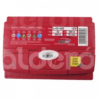 BATERIA LTH. L-42-400. APLICACIoN: CHEVROLET CHEVY (POP, JOY, PICK-UP, MONZA, S.W., SWING), TIGRA (94-10) / NISSAN ALMERA, PLATINA (01-10), MICRA (05-08) / RENAULT ALLIANCE, ENCORE (84-86), RENAULT KANGOO (04-10) / SMART CITY FORTWO, FORFOUR, CROSSBLADE (04-09) / VW JETTA, GOLF (87-89), SEDAN (70-04), CARIBE (79-87), ATLANTIC (79-87), COMBI, PANEL, HORMIGA, BRASILIA, SAFARI (70-04), POLO, BETTLE, LUPO (04-10). NO. PLACAS: 9 LTH