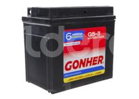 BATERIA MOTO AGM (LIBRE DE MANTENIMIENTO) GONHER G5-3
VOLTAJE: 12V, CCA A -18°C: 70AMPER, AMPERES/HORA: 4AH, TIPO TERMINAL: A
DIMENSIONES: LARGO: 113MM, ANCHO: 70MM, ALTO: 105MM, PESO: 1.80KG, POLARIDAD POSTES: -/+ GONHER