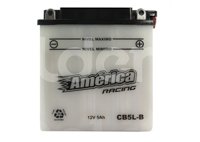 BATERIA MOTO 12V AMERICA RACING CB5L-B 5 AMPERES, 120 MM LARGO,  60MM ANCHO, 130 MM ALTO AMERICA