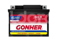 BATERIA MOTO AGM (LIBRE DE MANTENIMIENTO) GONHER G4-3
VOLTAJE: 12V, CCA A -18°C: 50AMPER, AMPERES/HORA: 3AH, TIPO TERMINAL: A
DIMENSIONES: LARGO: 113MM, ANCHO: 70MM, ALTO: 85MM, PESO: 1.42KG, POLARIDAD POSTES: -/+ G4-3 GONHER