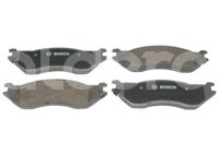 BALATA DELANTERA CHRYSLER RAM 1500 V6; 2500, DURANGO V8 2002, 2003, 2004, 2005, 2006. BOSCH: F03B1503118HG, NO. CORTO BOSCH: BA 0897, FMSI: 7774-D897 (BALATA SEMI METALICA) BOSCH