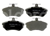 BALATA DELANTERA VW JETTA A3, GOLF A3 1.8/2.0L 92-99. BOSCH: F03B1502688HG, NO. CORTO BOSCH: BA 0696, FMSI: 7570-D696 (BALATA SEMI METALICA) BOSCH