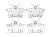 BALATA TRASERA VW A3, A4, IBIZA, DERBY, POLO, LUPO