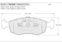 BALATA DELANTERA FIAT PALIO, ALBEA, STRADA ADVENTURE 04->. BOSCH: F03A1500338HF, NO. CORTO BOSCH: BA 1371.55, FMSI: 7201-D298 (BALATA SEMI METALICA) BOSCH