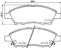 BALATA BAJOS METALES DELANTERA NISSAN MARCH 2011 (DEL.) .No. Hella Pagid: 355014071 .No. Comercial: T1787 PAGID