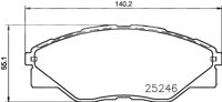 BALATA BAJOS METALES DELANTERA TOYOTA HILUX VII PICK-UP 2.5L D-4D 05-15, HILUX VII PICK-UP 2.7L 05-15, HILUX VII PICK-UP 2.7L 4WD 05-15, HILUX VII PICK-UP 2.5L D-4D 11-15, HILUX VII PICK-UP 4.0L 05-20, HILUX VII PICK-UP 4.0L 4WD 05-20,HILUX VII PICK-UP 2.5L D-4D 4WD 05-20, HILUX VII PICK-UP 2.7L 12-15, HILUX VII PICK-UP 2.0L 05-20, HILUX VII PICK-UP 2.5L D 4WD 05-15, HILUX VII PICK-UP 2.5L  D-4D 4WD 06-15, HILUX VII PICK-UP 3.0L D 06-15 (DEL.) .No. Hella Pagid: 355019811 .No. Comercial: T2178 PAGID
