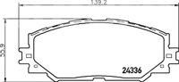 BALATA BAJOS METALES DELANTERA TOYOTA COROLLA 09-10, MATRIX MT 09, RAV-4 06-09 (DEL.) .No. Hella Pagid: 355006861 .No. Comercial: T1580 PAGID