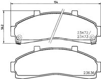 BALATA BAJOS METALES DELANTERA FORD EXPLORER 95-01, EXPLORER EDDIE BAUER 98-01, RANGER 96-02  (DEL.) .No. Hella Pagid: 355009941 .No. Comercial: T1302 PAGID