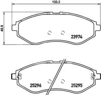 BALATA BAJOS METALES DELANTERA CHEVROLET AVEO 11- (DEL.) .No. Hella Pagid: 355017351 .No. Comercial: T3137 PAGID