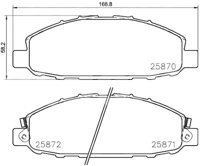 BALATA CERAMIC DELANTERA NISSAN NV350 NUEVA 13-14, NISSAN URVAN  02-13 (DEL) 355028921 PAGID