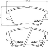 BALATA CERAMIC DELANTERA DODGE ATOS 02-09, (DELANT