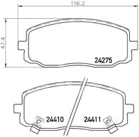 BALATA CERAMIC DELANTERA DODGE I10, 2012 (DEL) 355028351 PAGID