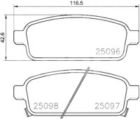 BALATA CERAMIC TRASERA BAL. TRASERA  CHEV. CRUZE, VOLT, VERANO 10-13 355028841 PAGID