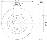 DISCO VENTILADO PERFORM AUDI A3 1.8L 20V 98-04; BE