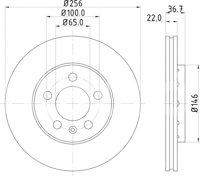 DISCO VENTILADO PERFORMANCE DELANTERO VOLKSWAGEN V