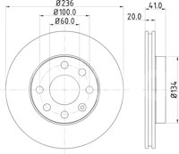 DISCO VENTILADO PERFORMANCE DELANTERO CHEVROLET CH