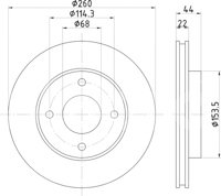 DISCO VENTILADO PERFORMANCE DELANTERO NISSAN TIIDA