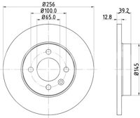 DISCO SOLIDO PROFESIONAL DELANTERO DERBY 95-97, GOLF-JETTA 2.0  93-97 JUEGO 2 PIEZAS,  8DD355101641, 53913PRO PAGID
