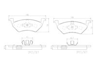BALATA BREMBO VOLKSWAGEN GOL 2012-2013, 2016-2019,