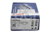 BALATA BOSCH AZUL MAZDA 3 L4 2.0L 2017-2018, CX-3 L4 2.0L 2019-2021, 
SENSOR ELECTRONICO: NO, INCLUYE SHIM: SI, INCLUYE HERRAJES: SI, FORMULA: CERAMICA, POSICION: TRASERA, FMSI: 9271-D2042, D-PLATE: D2042, BOSCH CORTO: BE2042, BOSCH: F03B176852 BOSCH