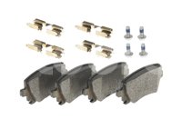 BALATA BREMBO AUDI A3 2004-2013, A4 2002-2009, A4 QUATTRO 2005-2009, TT 2008-2009; SEAT LEON 2006-2018; VOLKSWAGEN BORA 2005-2010, CC 2009, GOLF 2010, 2013, GTI 2006-2012, JETTA 2005-2010, PASSAT 2006-2010; INFORMACION TECNICA: ANCHURA: 106MM, ESPESOR: 17MM, ALTURA: 57MM, SISTEMA DE FRENOS: LUCAS, INDICADOR DE DESGASTE: PREPARADO, ACCESORIOS: CON ACCESORIOS, CON PLACA ANTIRRUIDO, CON PERNOS PARA PINZA DE FRENO, EJE: TRASERO, FORMULA: LOW-MET, WVA: 23914, FMSI: 8213-D1108, 8213-D1348, BREMBO: P85073 BREMBO