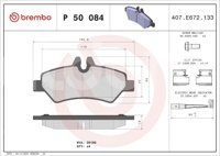 BALATA BREMBO MERCEDES-BENZ SPRINTER 2007-2019, V250 2017-2019; VOLKSWAGEN CRAFTER 2016-2018, CRAFTER VAN 2008-2018; INFORMACION TECNICA: ANCHURA: 137MM, ESPESOR: 19MM, ALTURA: 63MM, SISTEMA DE FRENOS: BOSCH, INDICADOR DE DESGASTE: ELECTRICO, ACCESORIOS: CON ACCESORIOS, CON PLACA ANTIRRUIDO, CON PERNOS PARA PINZA DE FRENO, EJE: TRASERO, FORMULA: LOW-MET, WVA: 29190, FMSI: 8431-D1317, BREMBO: P50084 BREMBO