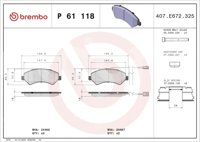 BALATA BREMBO RAM PROMASTER 3500 2015-2021, PROMASTER 2500 2015-2021, PROMASTER 1500 2015-2021; FIAT DUCATO 2008-2009, 2011-2019; PEUGEOT MANAGER 2009-2019; NOTA: SUSTITUYE AL P61094; INFORMACION TECNICA: ANCHURA: 169MM, ESPESOR: 19MM, ALTURA: 69MM, SISTEMA DE FRENOS: BREMBO, INDICADOR DE DESGASTE: ELECTRICO, ACCESORIOS: CON ACCESORIOS, CON PLACA ANTIRRUIDO, EJE: DELANTERO, FORMULA: LOW-MET, WVA: 24466, 24467, FMSI: 8748-D1540, BREMBO: P61118 BREMBO